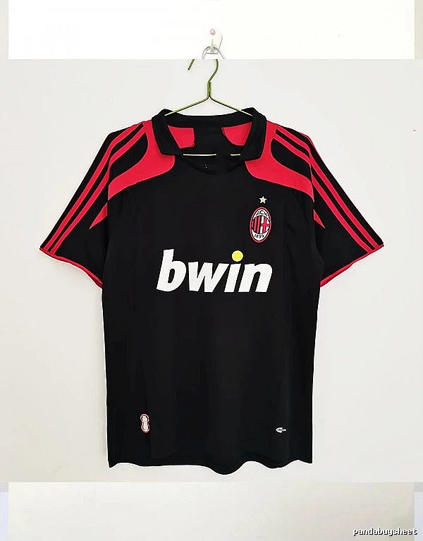 AC Milan Weekend Retro soccer jersey Red Black Striped for Seasonal Looks