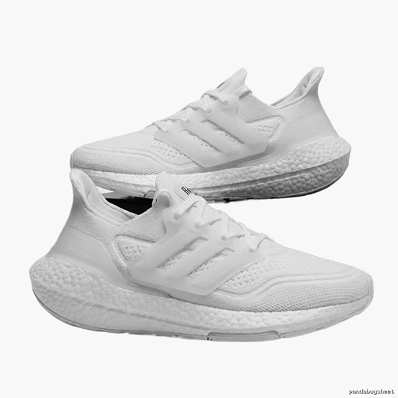 Adidas minimalist style white running shoes