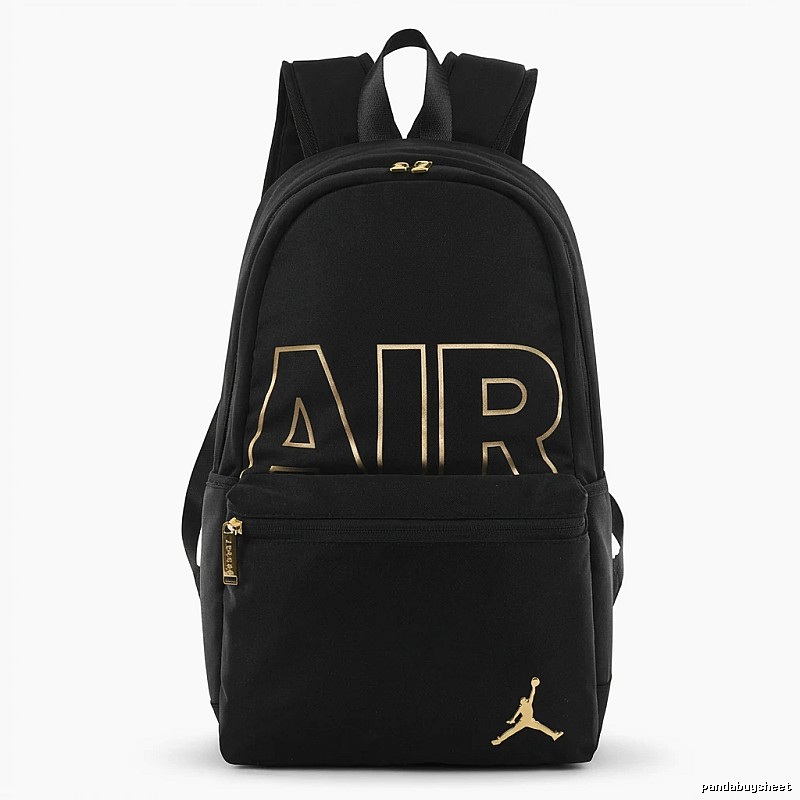 AIR JORDAN simple style black and gold backpack