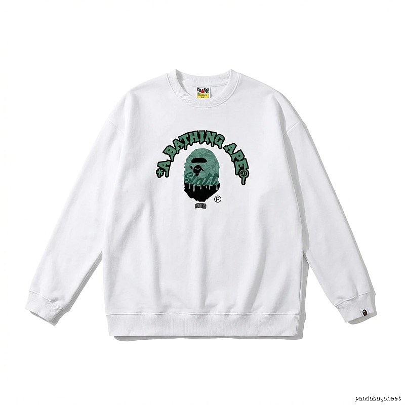 Bape Ape Head Cool White Sweatshirt
