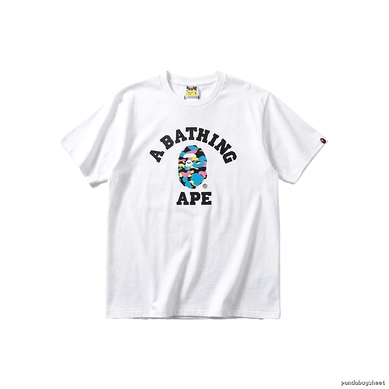 Bape Camouflage Alphabet White T-shirt
