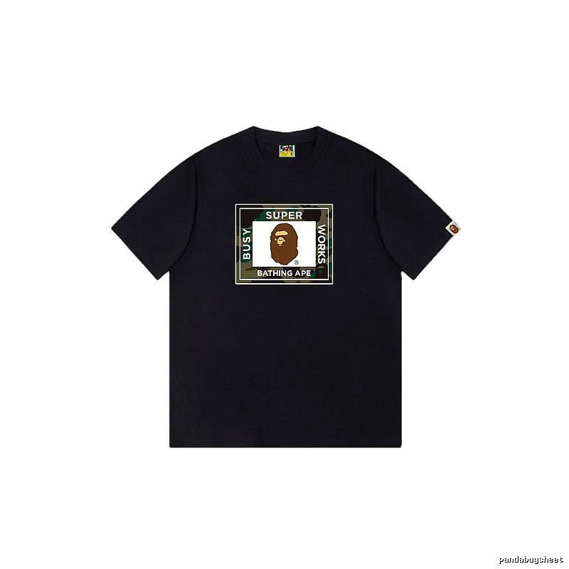 Black T-shirt with Bape ape head print