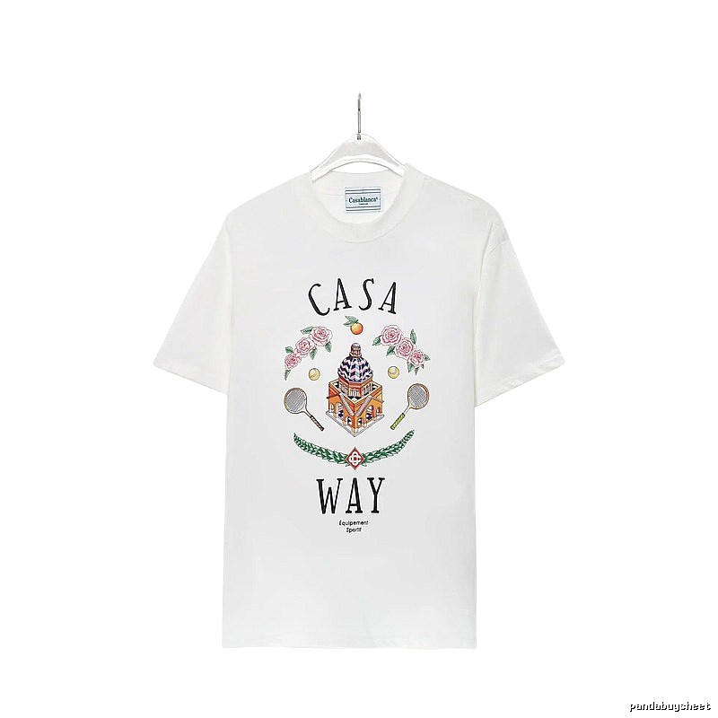 Casablanca printed casual white T-shirt