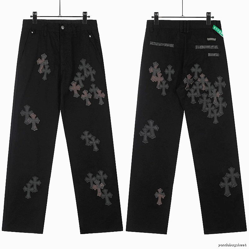 Chrome Hearts Patterned Graphic jeans Light Denim Jeans with Polished Detail