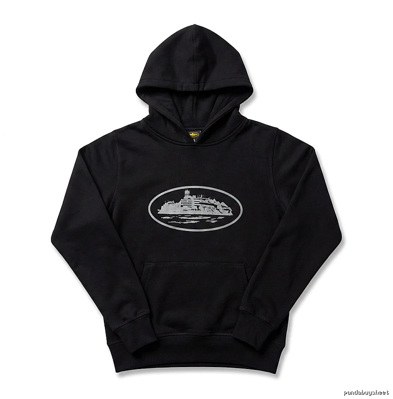 Corteiz Island Logo Minimalist Style Black Sweatshirt