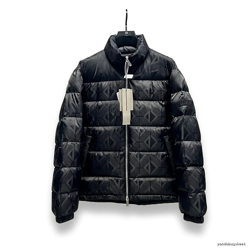 Dior diamond - checkered black down jacket
