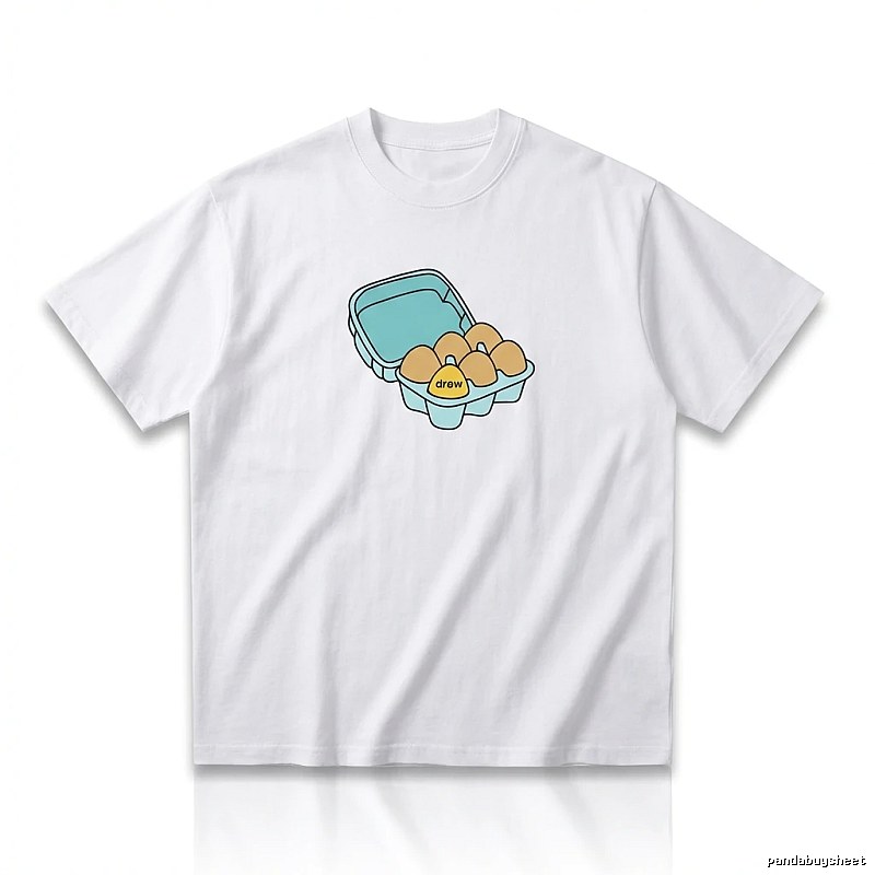 DREW Egg Series Simple White T-shirt