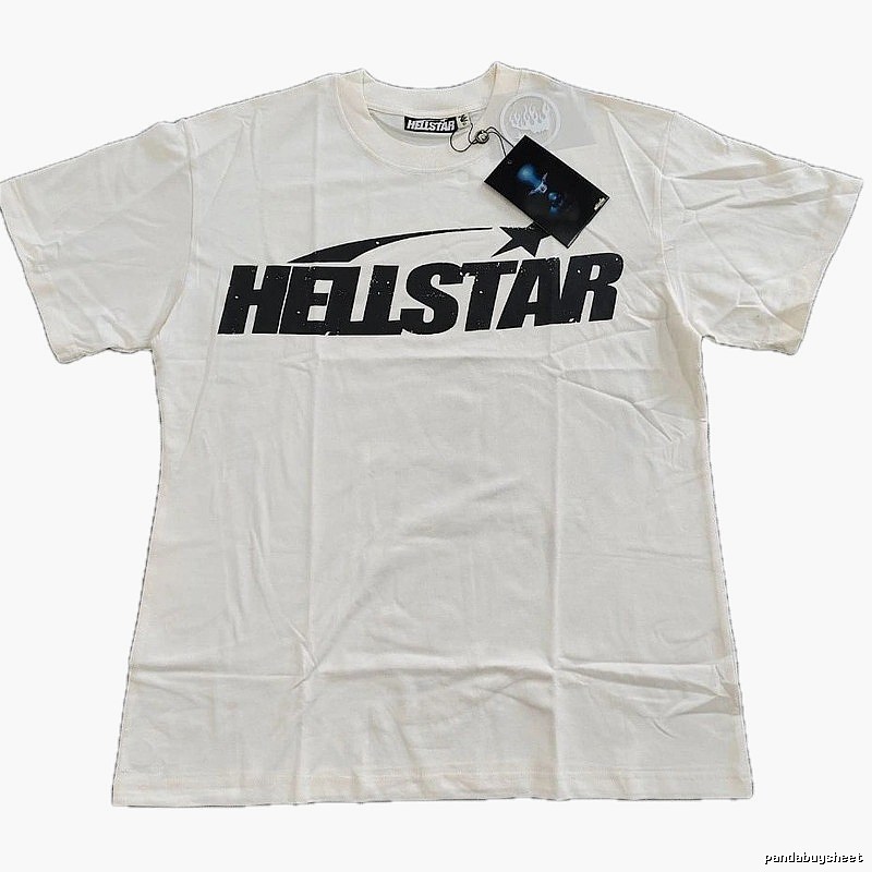 Hellstar Letter Print Street Style Off-white T-Shirt