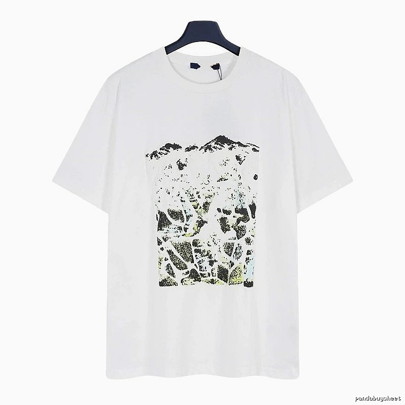 Louis Vuitton Monogram Landscape Casual Style White T-Shirt