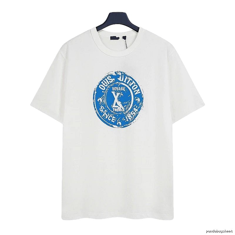 Louis Vuitton Stamp Print Vintage Style White T-Shirt