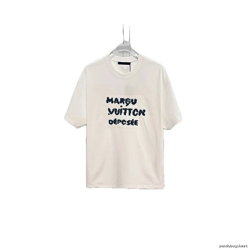 Louis Vuitton Trendy Style Embroidered White T-Shirt