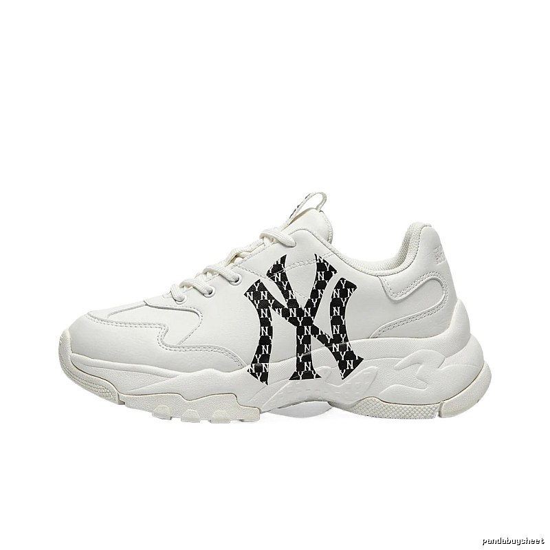 MLB retro-style white sports shoes