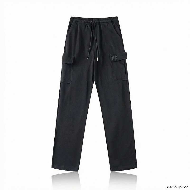MLB workwear style black long trousers