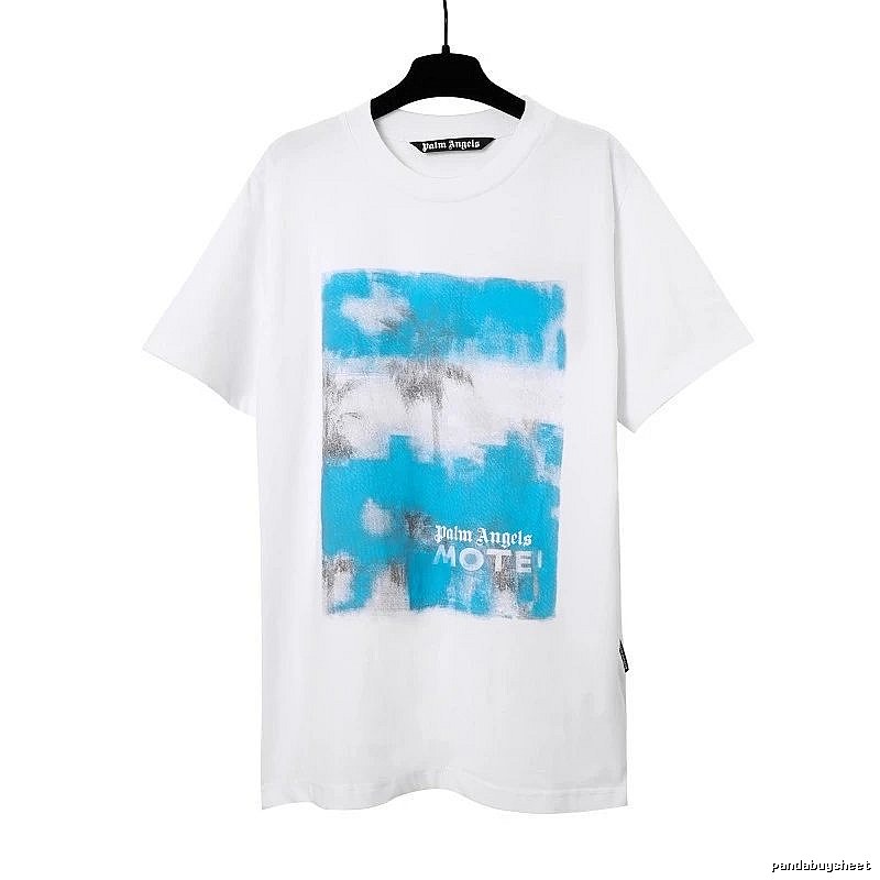 Palm Angels Gift Ready Logo T-shirt White Palm Tree with Fresh Pattern