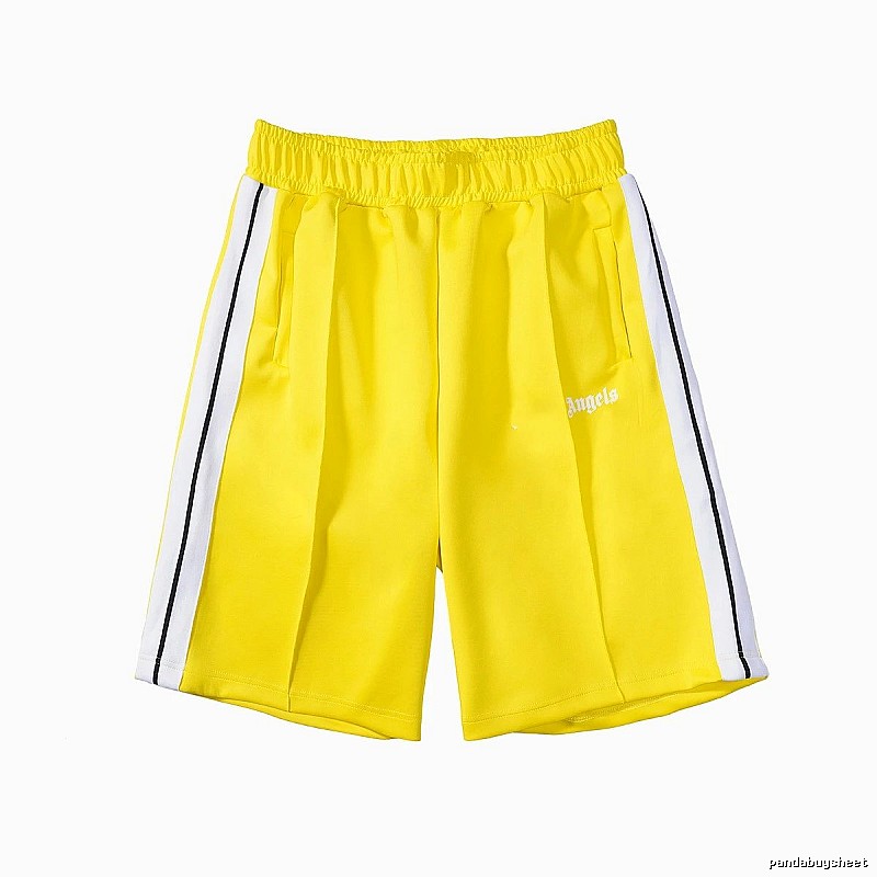 Palm Angels Resort Track shorts Black Side Stripe for Travel Looks