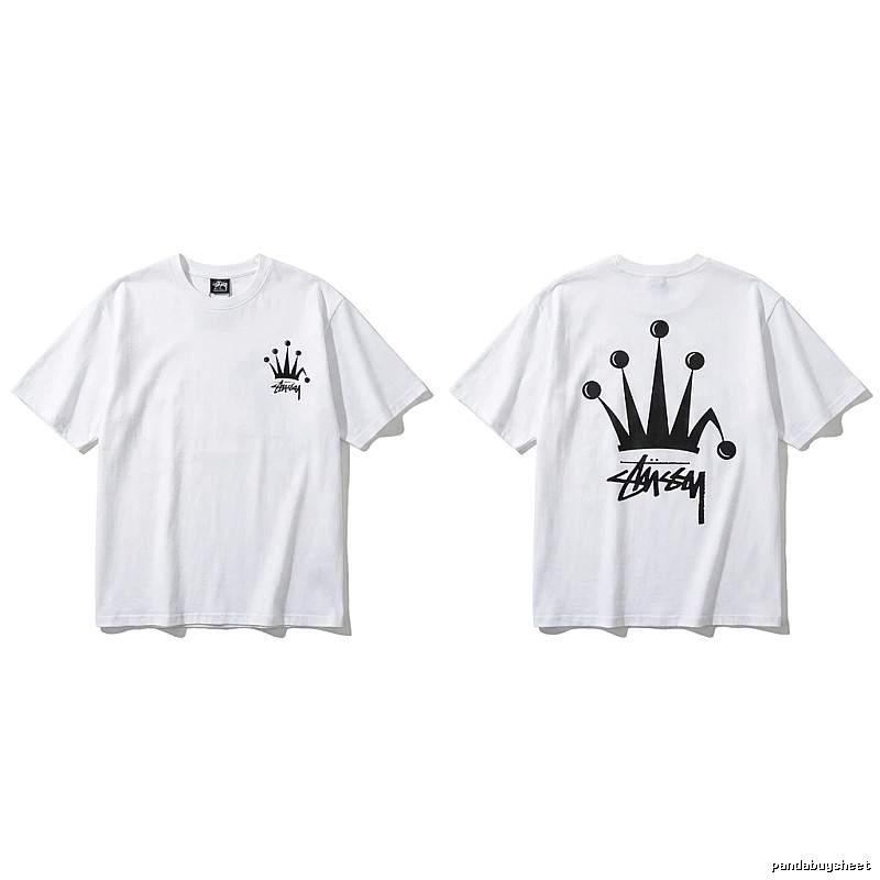 Stussy Crown Trendy Brand White T-shirt