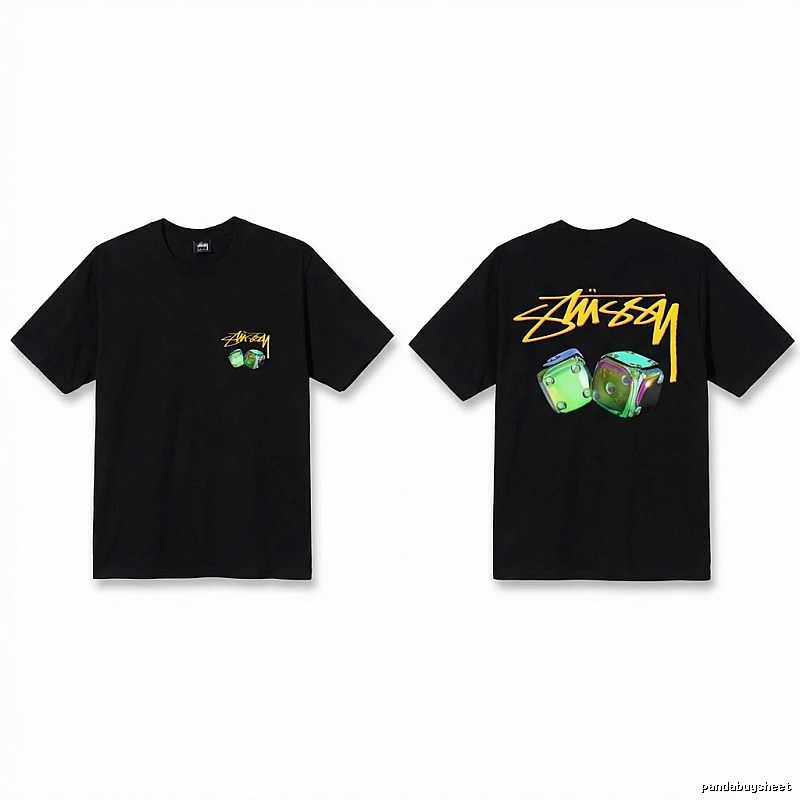Stussy Dice Print Black T-shirt
