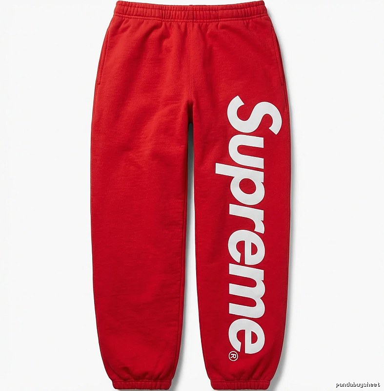 Supreme trendy brand red sweatpants