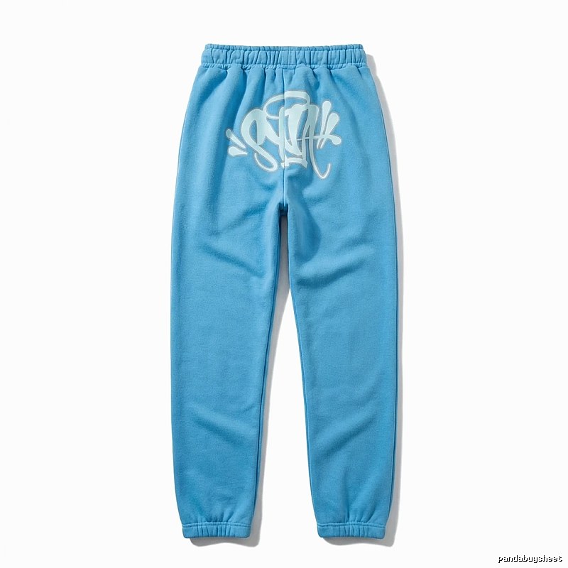 SynaWorld graffiti-style light blue sweatpants