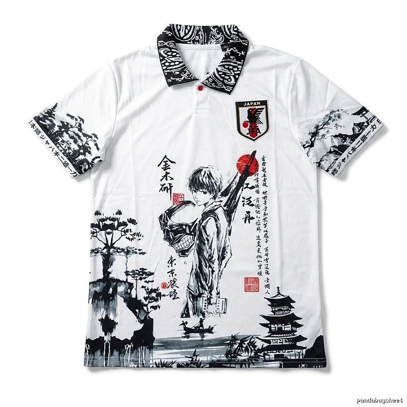 Tokyo Ghoul Ink-wash Style White Polo Shirt