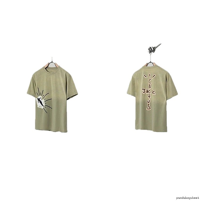 Travis Scott Cactus Jack Streetwear Khaki Green T-Shirt
