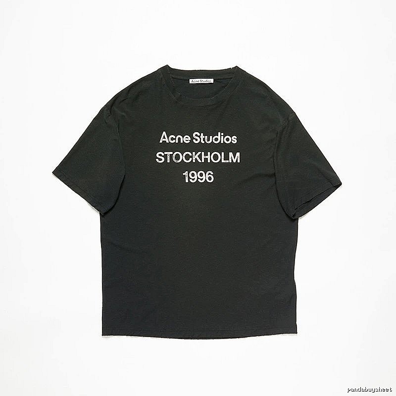 Acne Studios 2090-80 Black Style Ac908026 Stockholm Logo T-Shirt Daily Styling