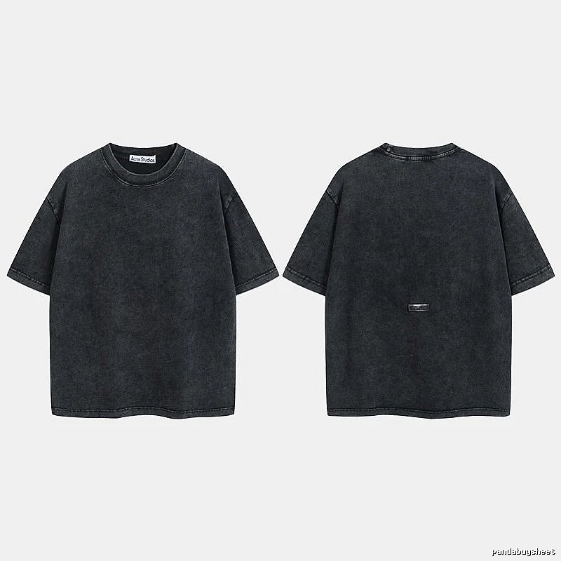 Acne Studios 2090-80 Black Style Ac908040 Stockholm Logo T-Shirt Modern Fit