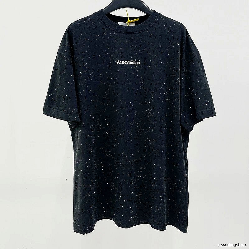 Acne Studios 2090-80 Black Style Ac908054 Stockholm Logo T-Shirt Summer Styling