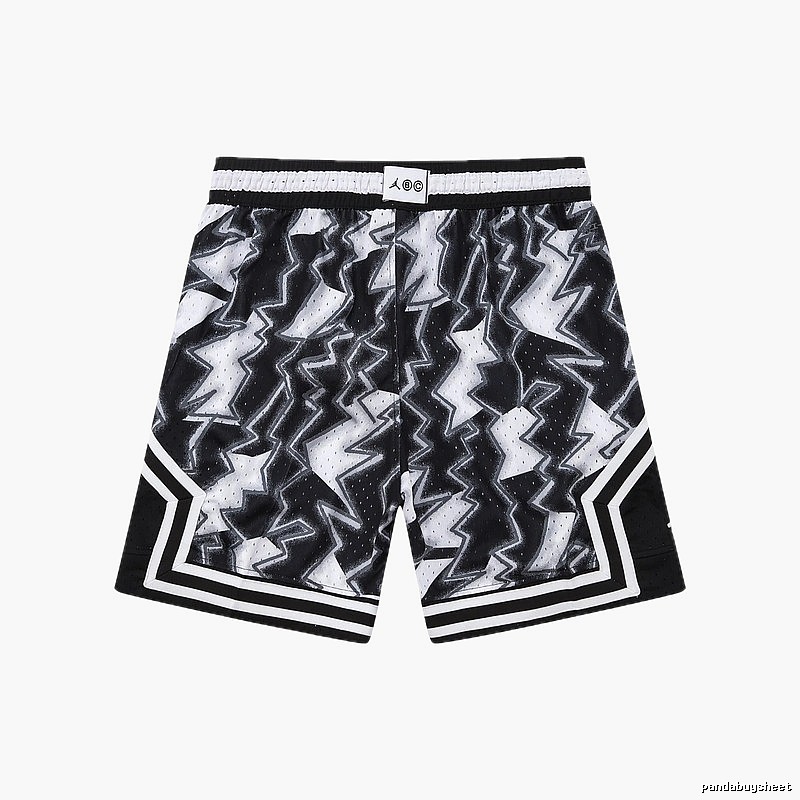AJ Lightning series black and white shorts