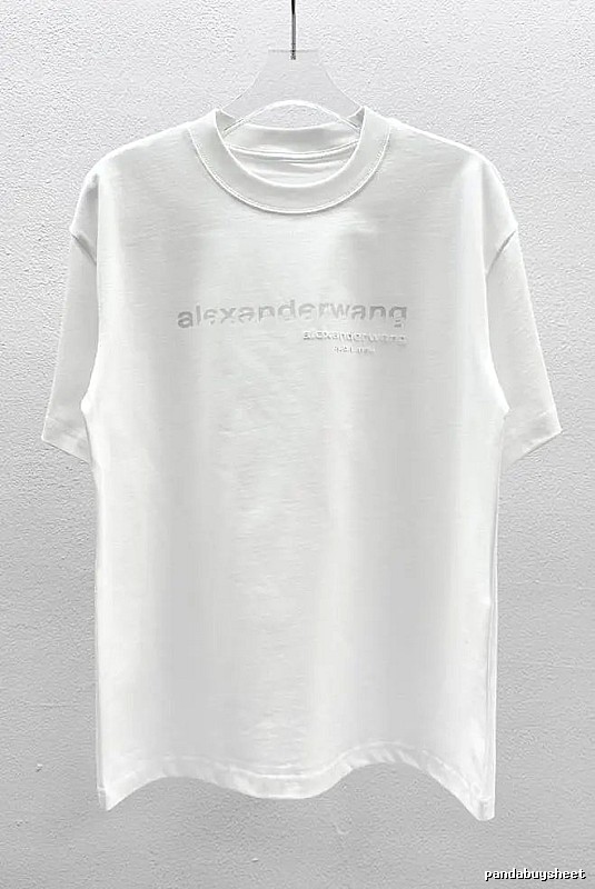 Alexander Wang Letter Print Casual Style White T-Shirt
