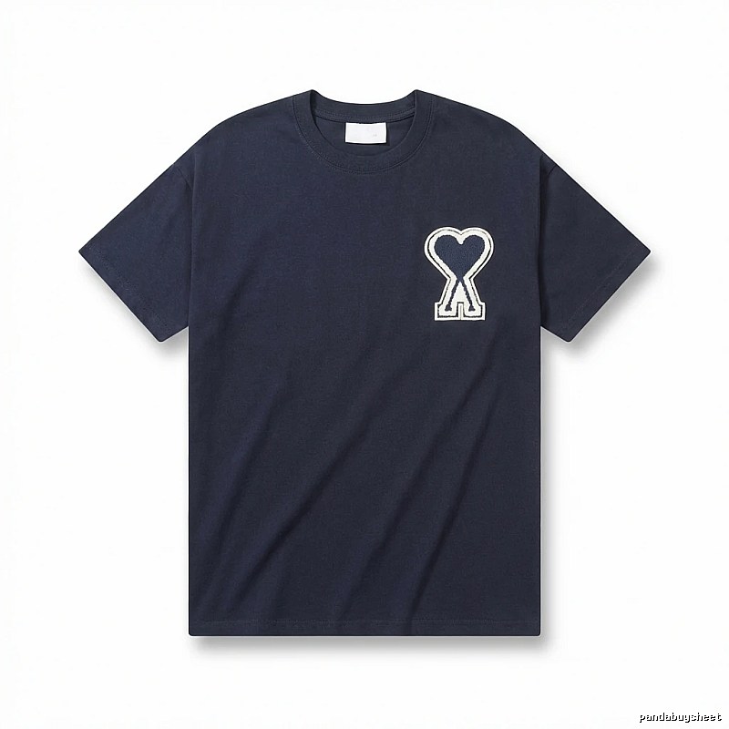 AMI Love Embroidery Simple Style T-shirt