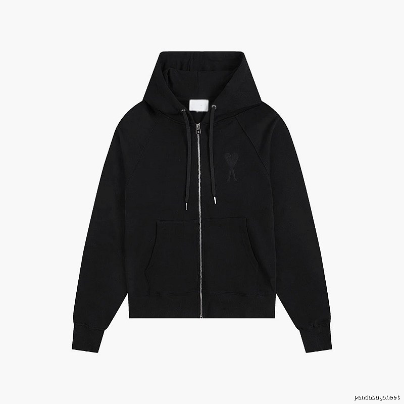 AMI Love Simple Style Black Hoodie