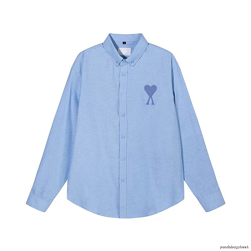 AMI Love Simple Style Blue Shirt