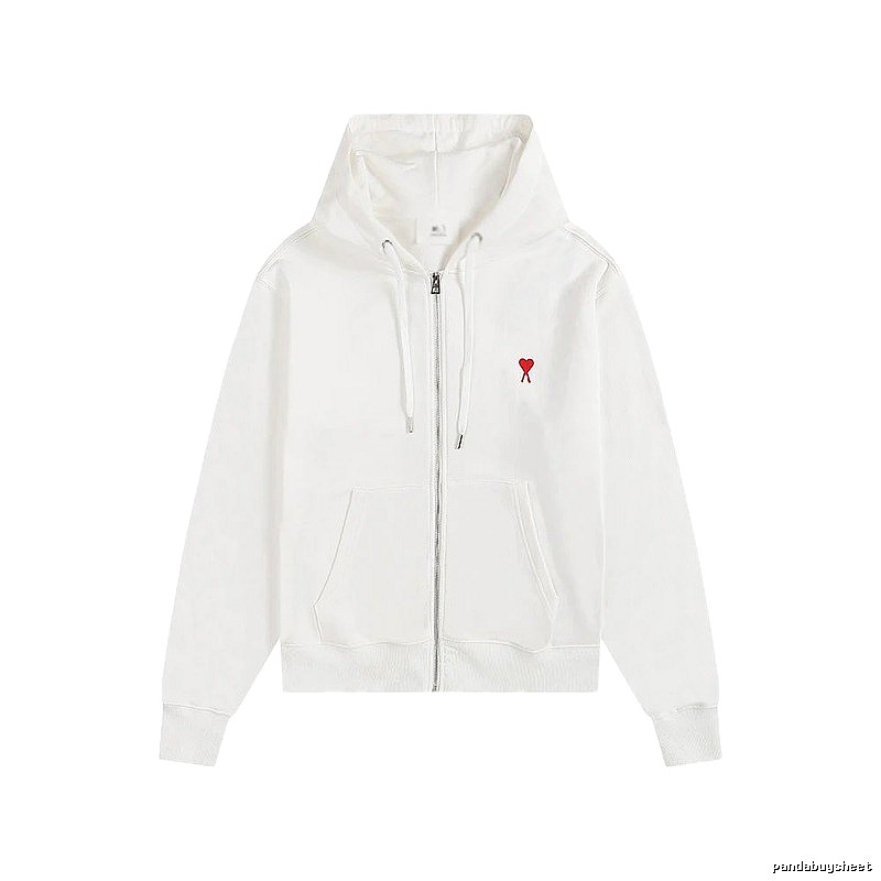 AMI Love Simple Style White Sweatshirt