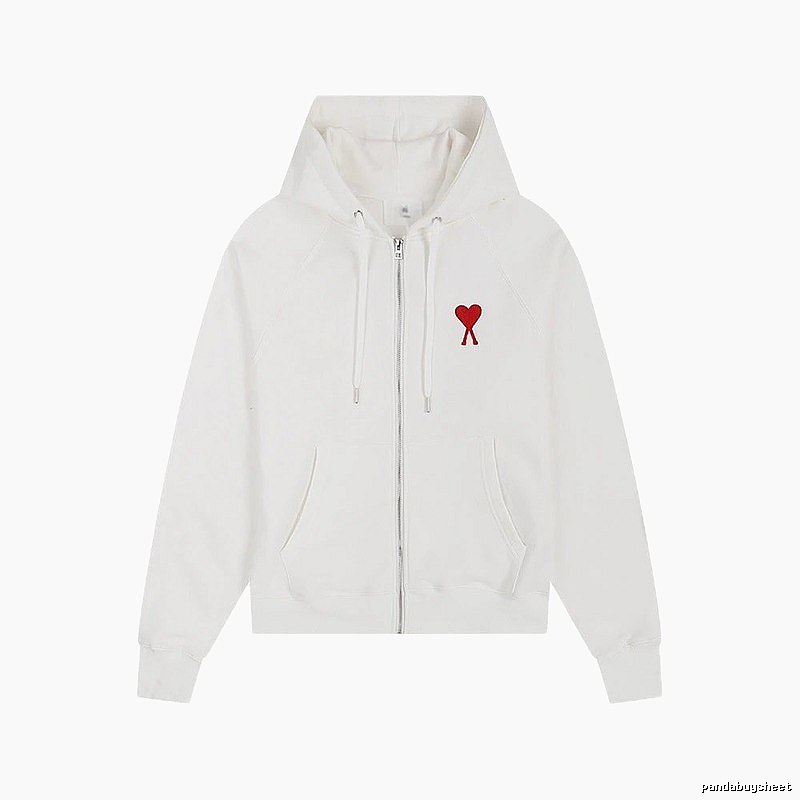 AMI Love Simple White Hoodie