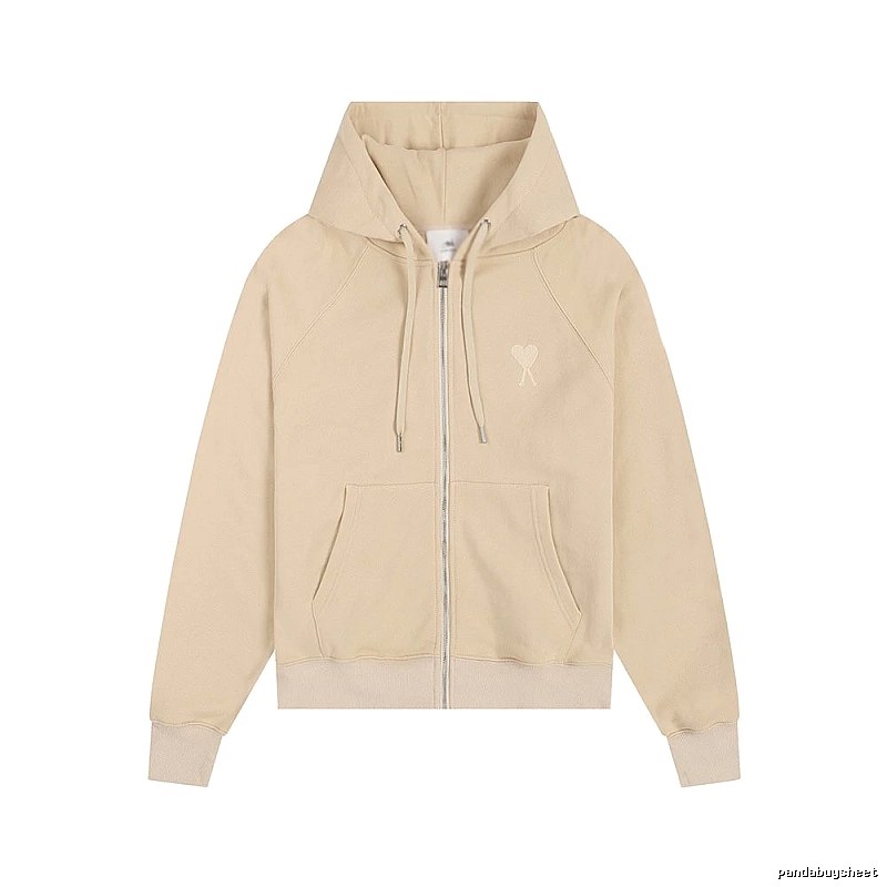 AMI minimalist style beige sweatshirt