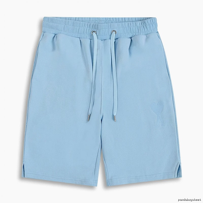AMI minimalist style light blue shorts