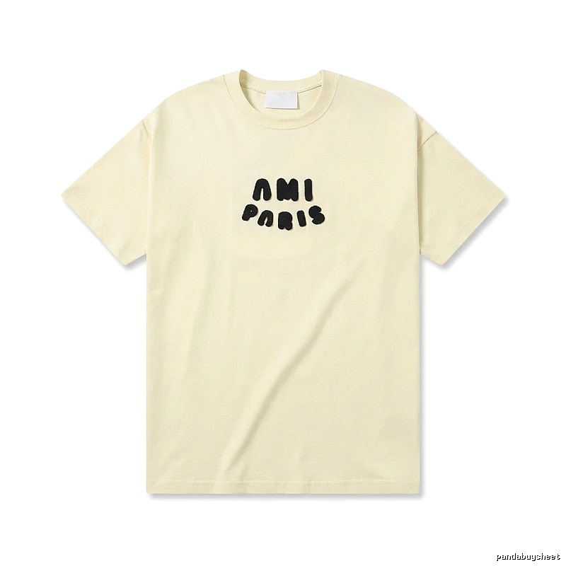 AMI Paris Casual Style Off-White T-shirt
