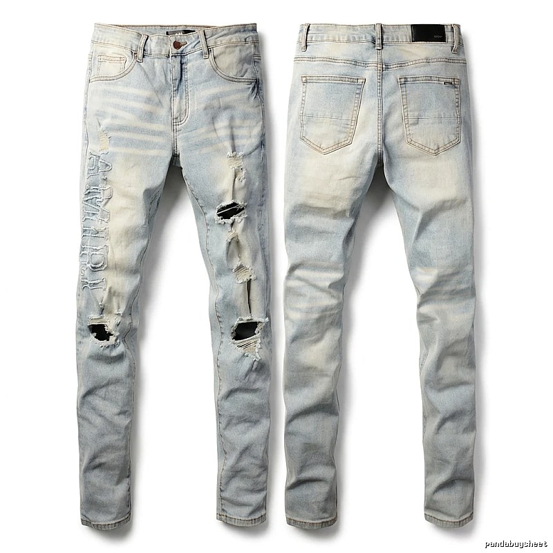 AMI Ripped Trendy Brand Jeans