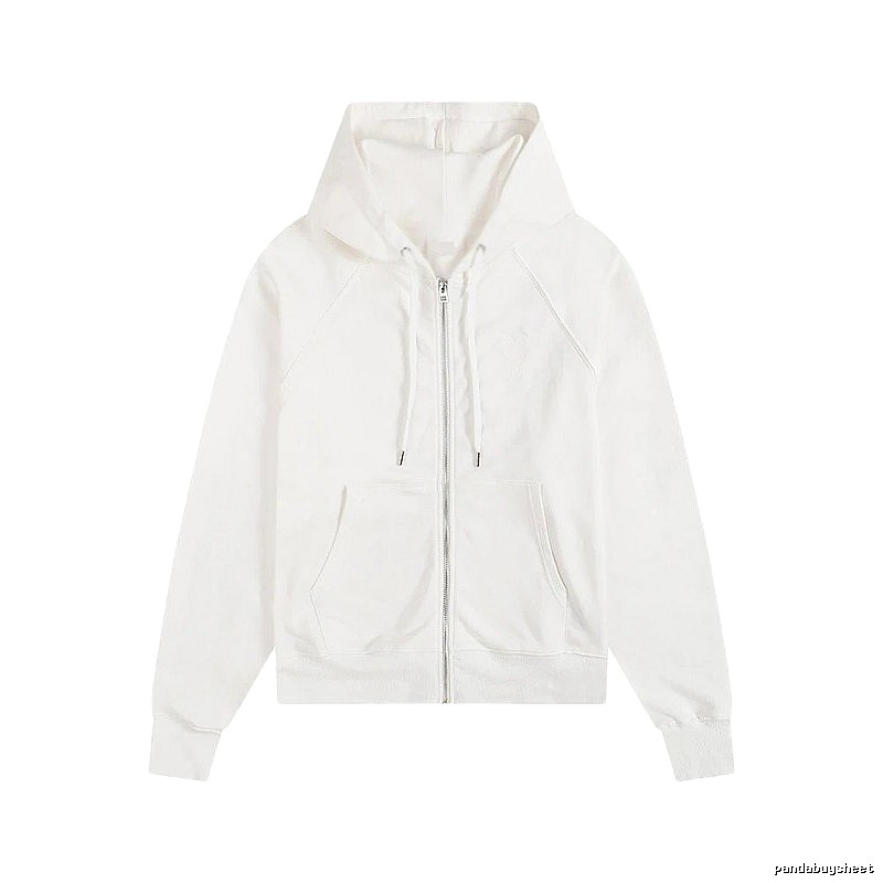 AMI simple style white hoodie