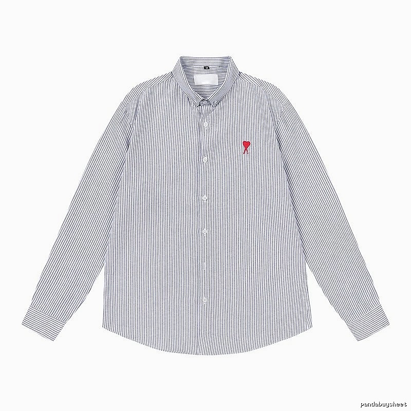 Ami striped minimalist style shirt