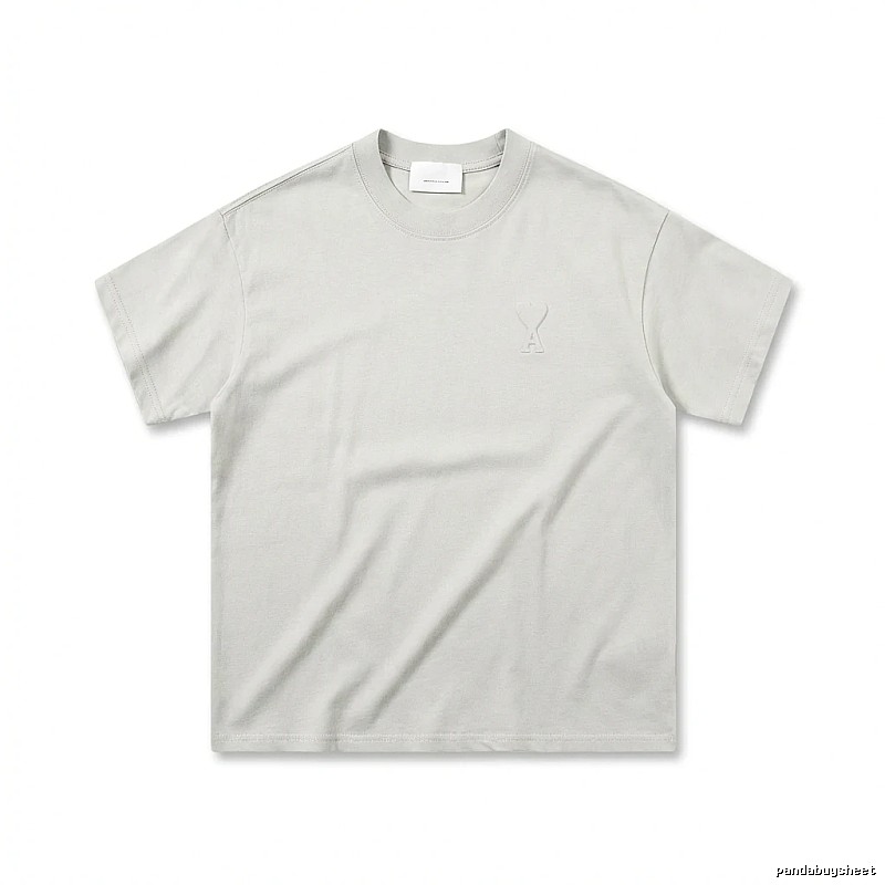 AMI Three-dimensional LOGO Simple White T-shirt