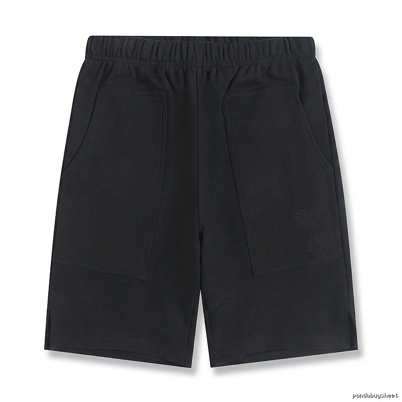 AMI Workwear Style Black Shorts