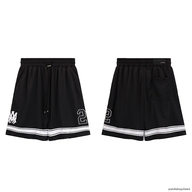 AMIRI American Basketball Style Black Athletic Shorts