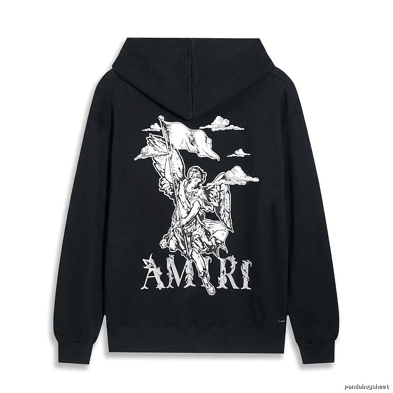 AMIRI Black Sweatshirt with Angel Print