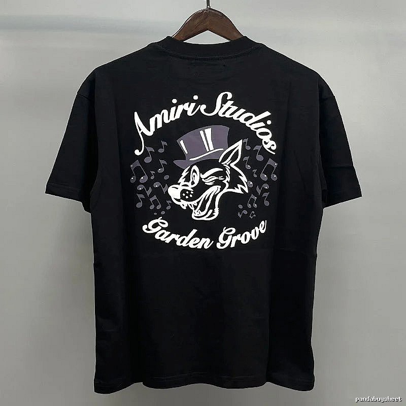 Amiri Black White Records Graphic T-Shirt Sport Casual