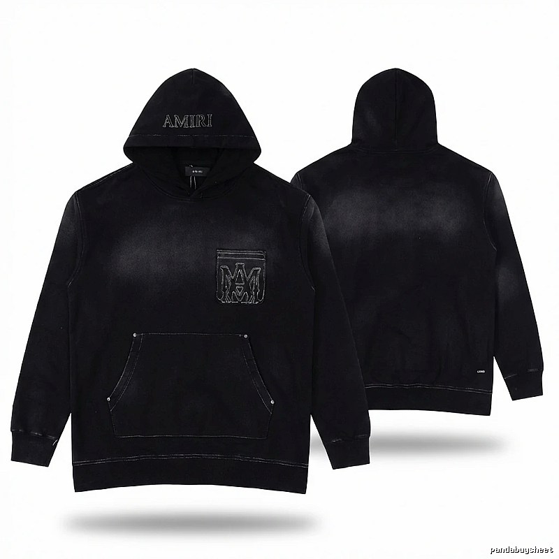 AMIRI distressed black hoodie