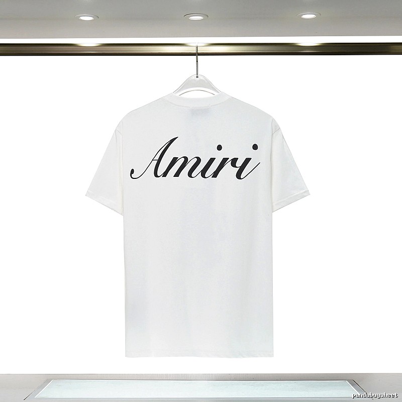 Amiri Easy Match Graphic T-shirt White Blue Amiri for Leisure Wear