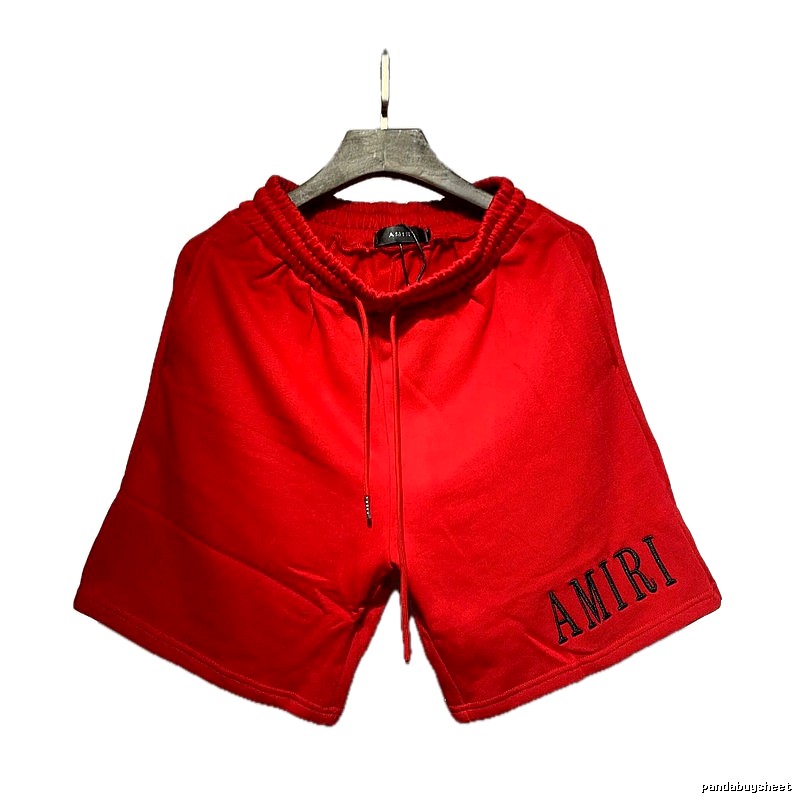 AMIRI Embroidered Street Style Red Casual Shorts
