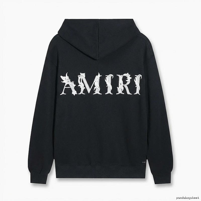 AMIRI letter-style black hoodie